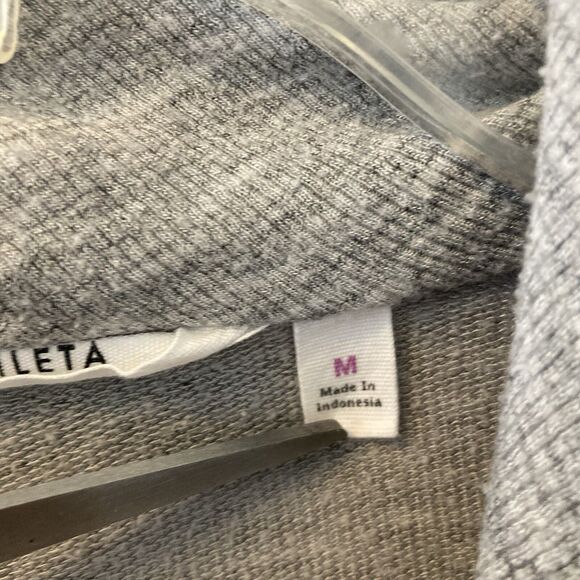 Athleta Women's Open Cardigan Modal Blend Thumb Holes Pockets Gray Size Medium - Picture 2 of 14